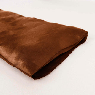 Affordable Elegance with Cinnamon Brown Satin Fabric Bolt Affordable Elegance with Cinnamon Brown Satin Fabric Bolt