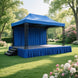 Portable Stage Skirt Royal Blue Polyester Platform Skirting Cloth for Events, Performances & Wedding Staging - 24"x20ft