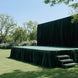 Portable Stage Skirt Hunter Emerald Green Polyester Platform Skirting Cloth for Events, Performances