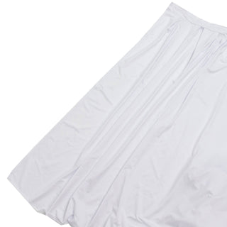 White pleated maxi skirt isolated on white background#whtbkgd