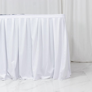 White round table skirt for event and wedding decor