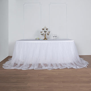 Elegant White Table Skirt for Stunning Event Decor Elegant White Table Skirt for Stunning Event Decor
