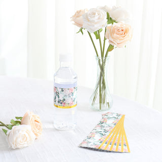 Create a Memorable Event with White Pink Peony Floral Water Bottle Stickers