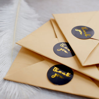 Make a Lasting Impression with Thank You Gold Foil Stickers