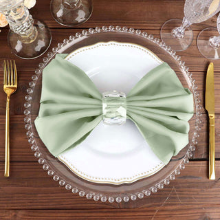 Versatile and Stylish Sage Green Polyester Linen Napkins Versatile and Stylish Sage Green Polyester Linen Napkins