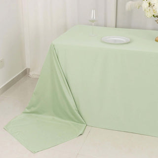 Sage Green Premium Scuba Rectangular Tablecloth Sage Green Premium Scuba Rectangular Tablecloth