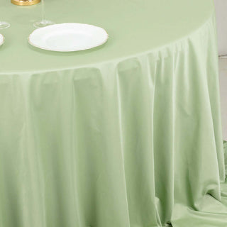 Premium Sage Green Scuba Round Tablecloth Premium Sage Green Scuba Round Tablecloth