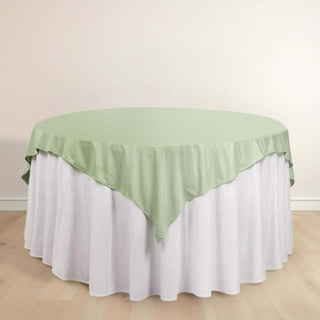 <strong>Sophisticated Sage Green Scuba Square Table Overlay </strong> <strong>Sophisticated Sage Green Scuba Square Table Overlay </strong>