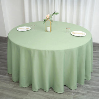 Create Unforgettable Events with the Sage Green Seamless Polyester Round Tablecloth