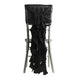 1 Set Black Chiffon Hoods With Ruffles Willow Chiffon Chair Sashes