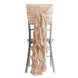 1 Set Nude Chiffon Hoods With Ruffles Willow Chiffon Chair Sashes