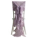 1 Set Violet Amethyst Chiffon Hoods With Ruffles Willow Chiffon Chair Sashes