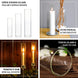 Set of 3 Clear Glass Open End Candle Shades, 3.5inch Wide Pillar Hurricane Candle Shades