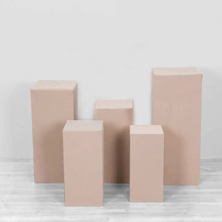 Elevate Your Displays with Nude Stretch Fitted Pedestal Covers
