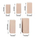 Set of 5 Nude Rectangular Stretch Fitted Pedestal Pillar Prop Covers, Spandex Display Box