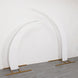 Set of 2 White Spandex Half Crescent Moon Backdrop Stand Covers, Wedding Arch Cover