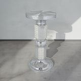 26 inch Shimmering Mosaic Mirror and Pearls Centerpiece Riser