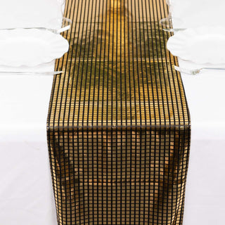 Add Elegance to Your Event with the Shiny Black Gold Foil Linen Table Runner Add Elegance to Your Event with the Shiny Black Gold Foil Linen Table Runner