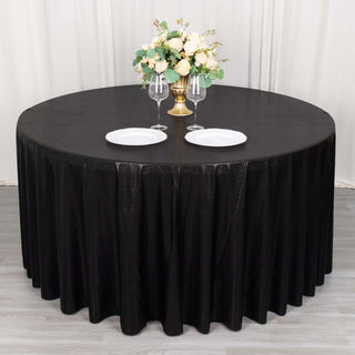 Captivating Black Shimmer Sequin Dots Polyester Tablecloth Captivating Black Shimmer Sequin Dots Polyester Tablecloth