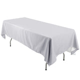 60x126Inch Silver Seamless Polyester Rectangular Tablecloth