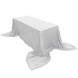 90x156" Silver Premium Sequin Rectangle Tablecloth