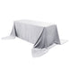90inch x 156inch Silver Seamless Premium Velvet Rectangle Tablecloth, Reusable Linen