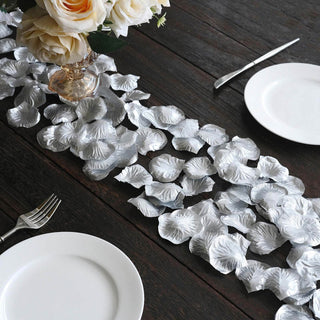 Add Festive Joy with Silver Silk Rose Petals Add Festive Joy with Silver Silk Rose Petals