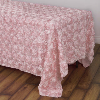 Create a Picture-Perfect Setting with our Grandiose 3D Rosette Tablecloth Create a Picture-Perfect Setting with our Grandiose 3D Rosette Tablecloth
