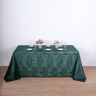 Elevate Your Event Decor with the Emerald Green Sequin Tablecloth