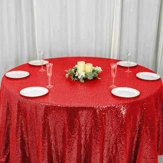 Make a Bold Statement with a Red Sequin Tablecloth Make a Bold Statement with a Red Sequin Tablecloth