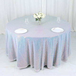 Unleash Your Creativity with the Iridescent Blue Sequin Round Tablecloth Unleash Your Creativity with the Iridescent Blue Sequin Round Tablecloth