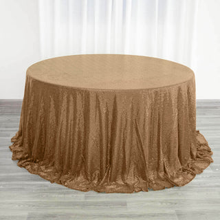 Sparkling Gold Seamless Premium Sequin Round Tablecloth Sparkling Gold Seamless Premium Sequin Round Tablecloth