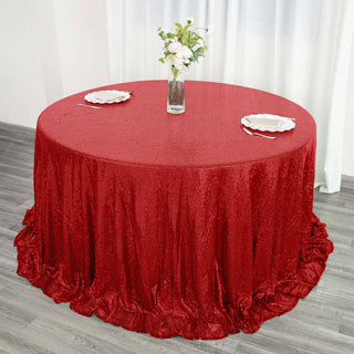 Elevate Your Event with the Stunning Red Sequin Tablecloth Elevate Your Event with the Stunning Red Sequin Tablecloth