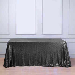 Elevate Your Event Decor with the Black Sequin Tablecloth Elevate Your Event Decor with the Black Sequin Tablecloth