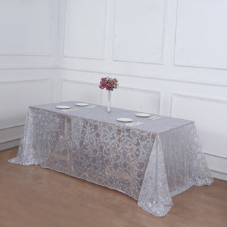 Create an Atmosphere of Opulence with Silver Sequin Elegance