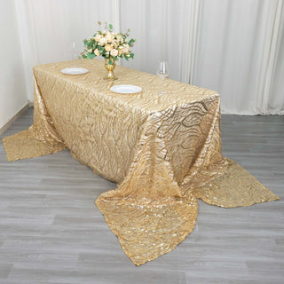 Enhance Your Event Décor with the Champagne Wave Mesh Tablecloth Enhance Your Event Décor with the Champagne Wave Mesh Tablecloth