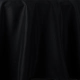 108 inches Black 190 GSM Seamless Premium Polyester Round Tablecloth#whtbkgd