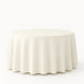 108" Ivory Premium Polyester Round Tablecloth - 220GSM