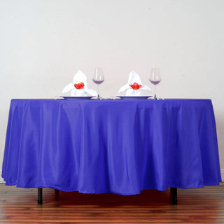 Create a Stunning Tablescape with a 108" Royal Blue Round Tablecloth
