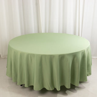 <strong>Beautiful Sage Green Premium Polyester Round Tablecloth</strong> <strong>Beautiful Sage Green Premium Polyester Round Tablecloth</strong>