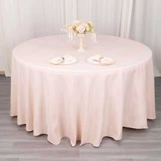 Elevate Your Event with the Blush Seamless Premium Polyester Round Tablecloth Elevate Your Event with the Blush Seamless Premium Polyester Round Tablecloth