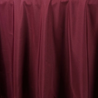 Make Every Event Special with the Burgundy Seamless Polyester Round Tablecloth Make Every Event Special with the Burgundy Seamless Polyester Round Tablecloth