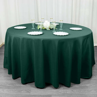 Elevate Your Event Decor with the Emerald Green 120" Round Tablecloth Elevate Your Event Decor with the Emerald Green 120" Round Tablecloth