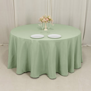 <strong>Premium Seamless Sage Green Polyester Round Tablecloth</strong> <strong>Premium Seamless Sage Green Polyester Round Tablecloth</strong>