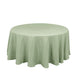 120" Sage Green Seamless Premium Polyester Round Tablecloth - 220GSM for 5 Foot Table