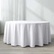 120 inch White Polyester Round Tablecloth