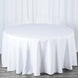 120inch White 190 GSM Seamless Premium Polyester Round Tablecloth