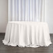 132Inch Ivory Seamless Polyester Round Tablecloth