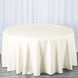 132inch Ivory 200 GSM Seamless Premium Polyester Round Tablecloth