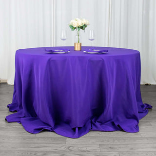 Enhance Your Decor with the Stunning Purple Seamless Premium Polyester Round Tablecloth Enhance Your Decor with the Stunning Purple Seamless Premium Polyester Round Tablecloth